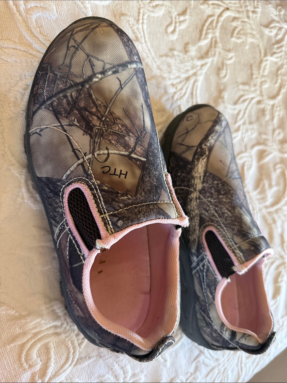 women’s  Camouflage canvas water resistant with Pink Trim. purchased at Cabelas